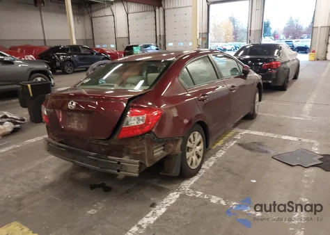 2012 Honda Civic Lx z USA, uszkodzony, nr VIN 19XFB2F59CE356266